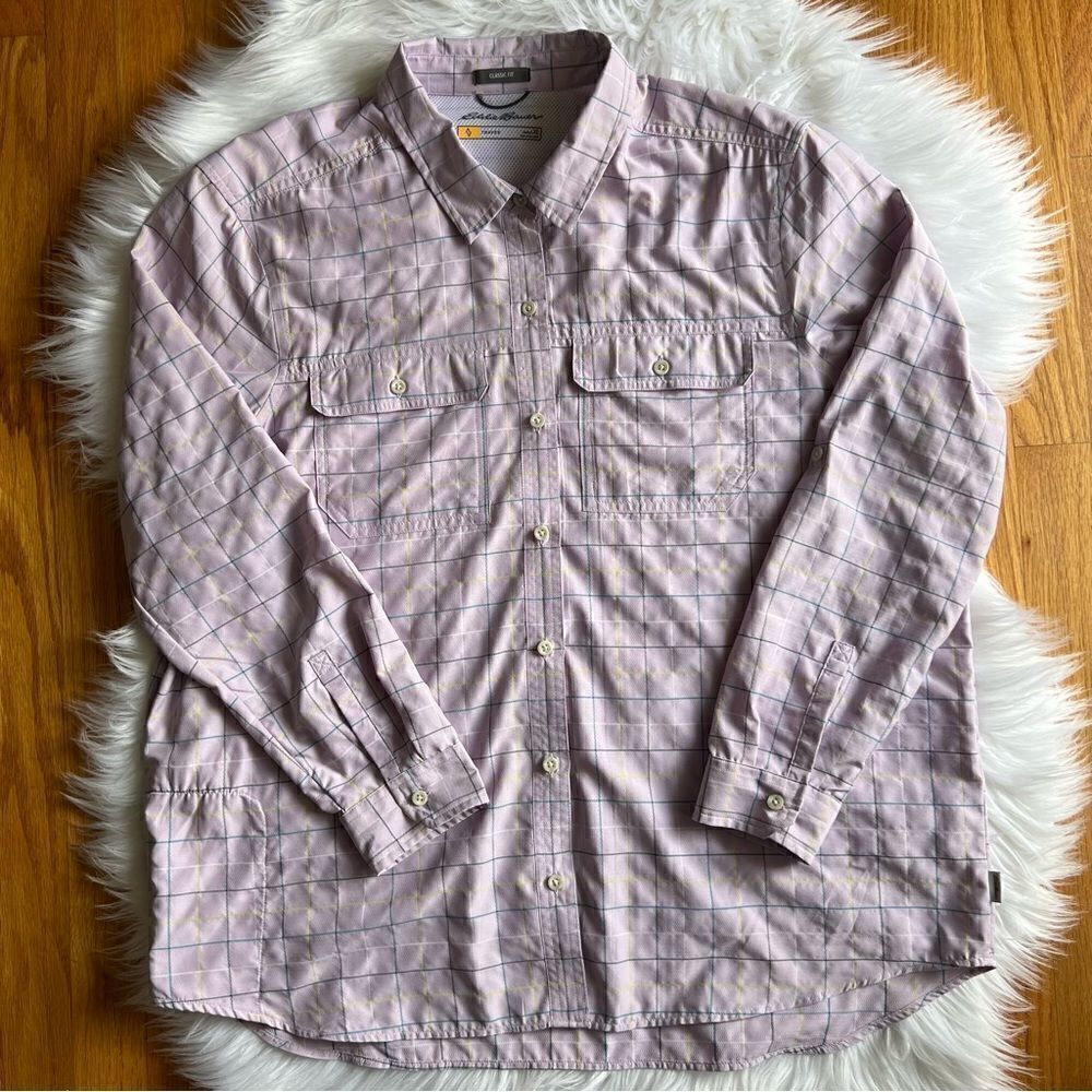Women’s Eddie Bauer Purple Shirt Size XL Outdoors, Hiking